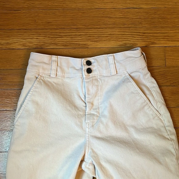 Everlane Organic Straight-leg pants, “pumice”/off-white, size 0 - Picture 3 of 6